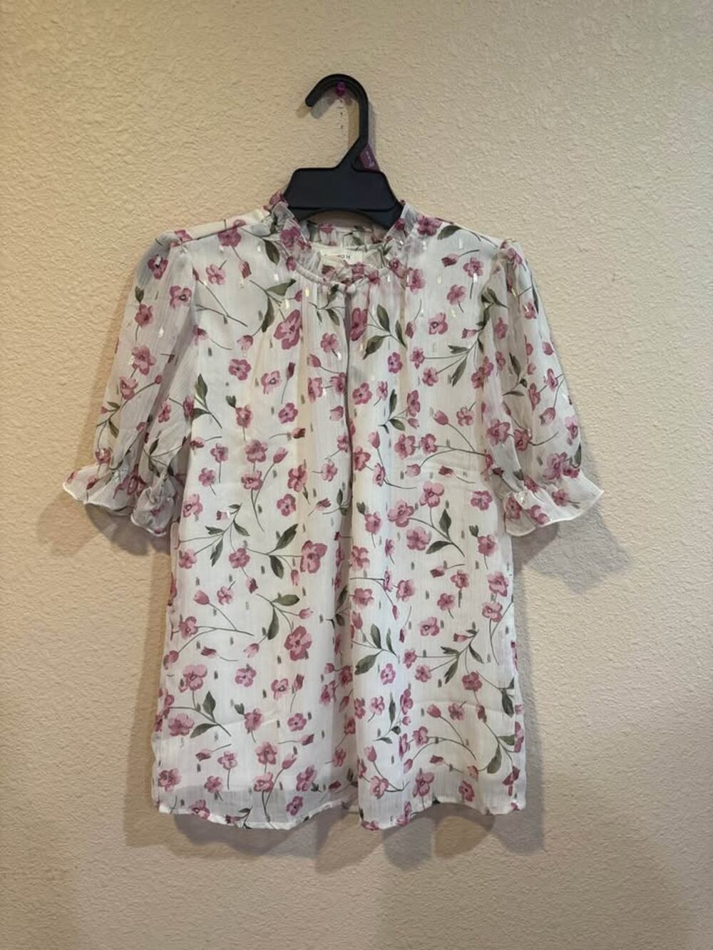 Tamara H. Floral Ruffle Blouse Size XS